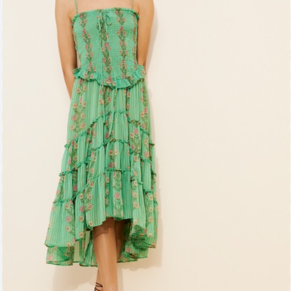 Alejandra Midi Dress
NWOT
Free People
Color: Green Combo - Picture 10 of 11